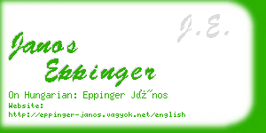 janos eppinger business card